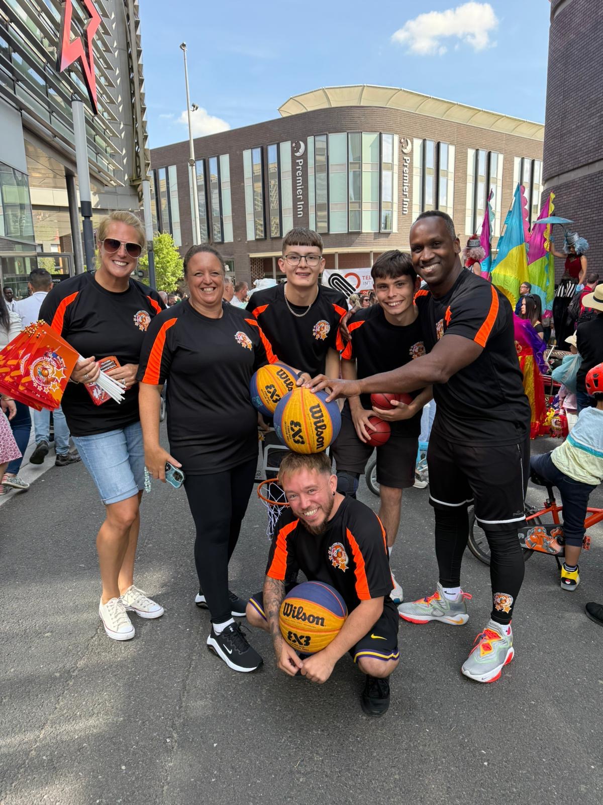 Community gathering at Telford Community Basketball
